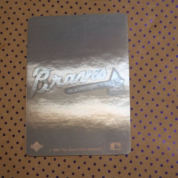 Atlanta Braves Holo Sticker Baseball Card - Picture 1 of 2
